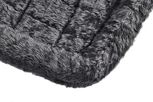 24L-Inch Gray Dog Bed or Cat Bed w/Comfortable Bolster | Ideal for Small Dog Breeds & Fits a 24-Inch Dog Crate | Easy Maintenance Machine Wash & Dry | 1-Year Warranty