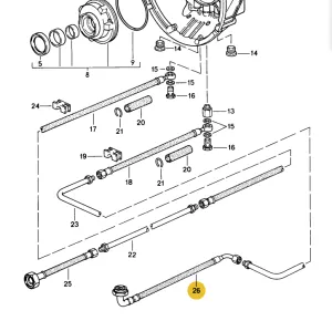 922 307 025 02 - Transmission Cooling  - Lower Return from Radiator - 78 to 86