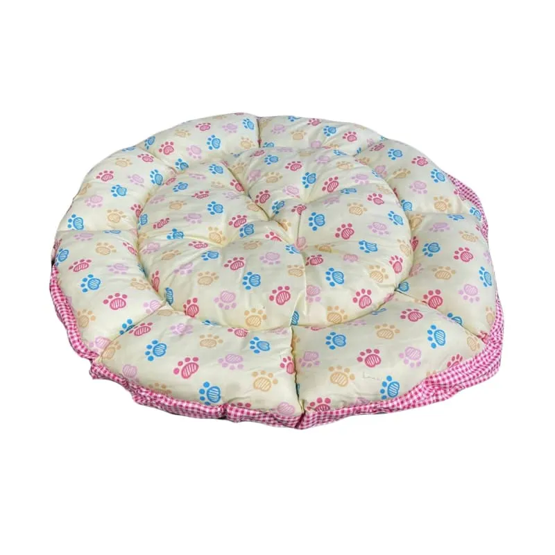 ACE PET Colourful Paws Yellow Cupcake Dog Bed (2 Sizes)