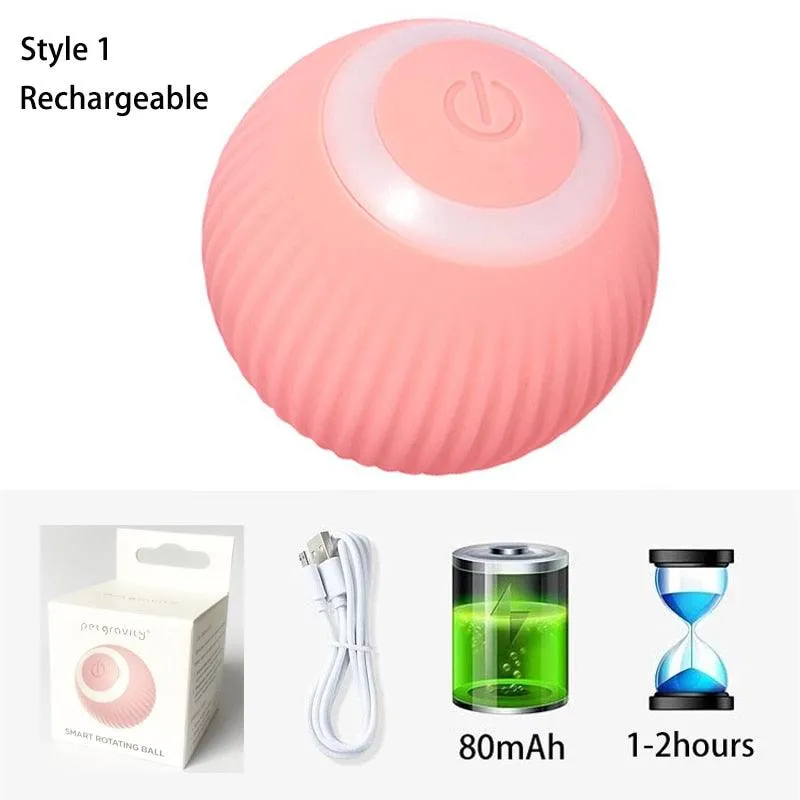 Automated Rolling Ball Cat Toy for Engaging Indoor Fun and Exercise