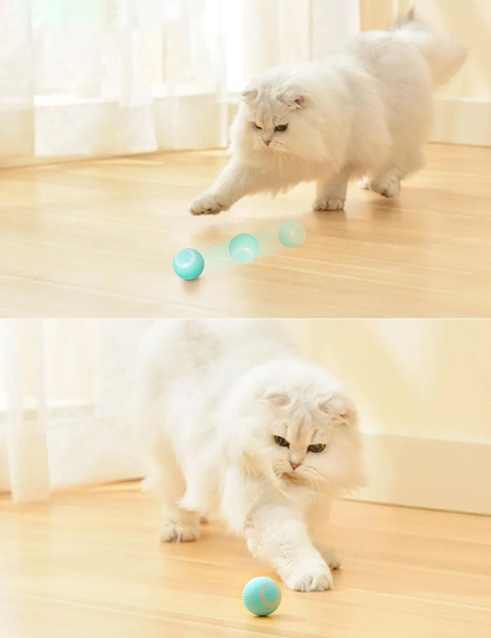 Automated Rolling Ball Cat Toy for Engaging Indoor Fun and Exercise