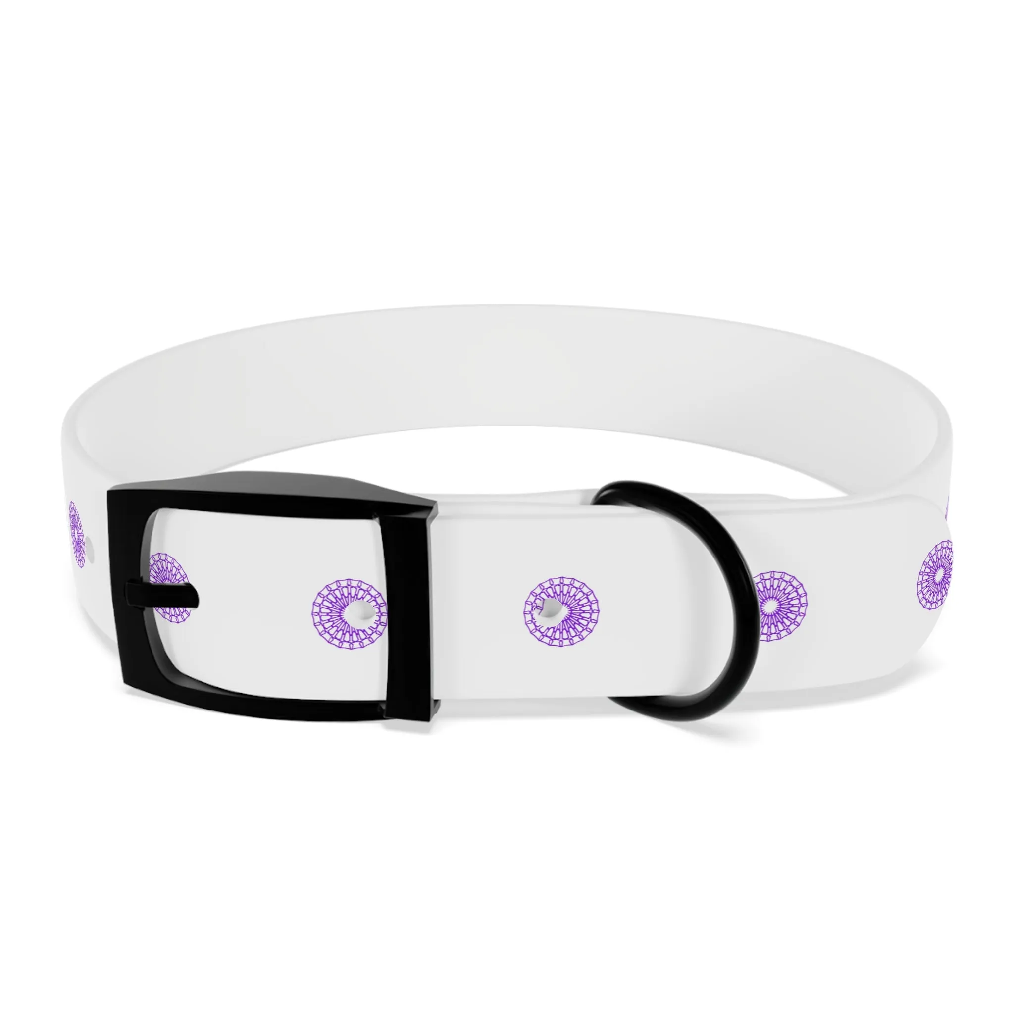 Born Mystics White and Purple Dog Collar