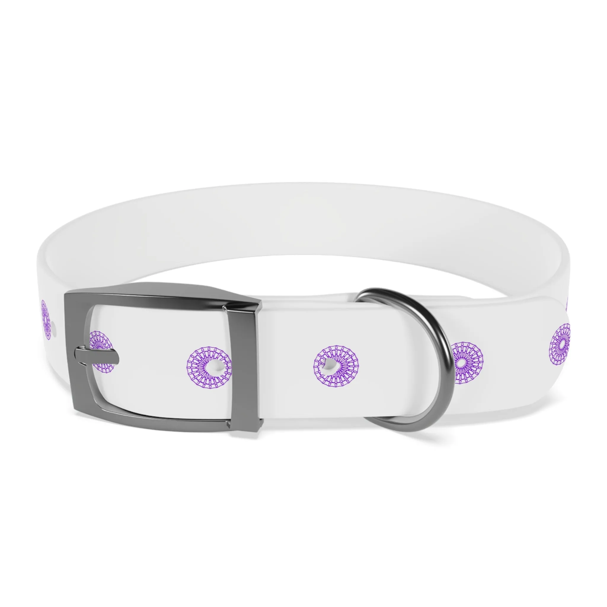 Born Mystics White and Purple Dog Collar