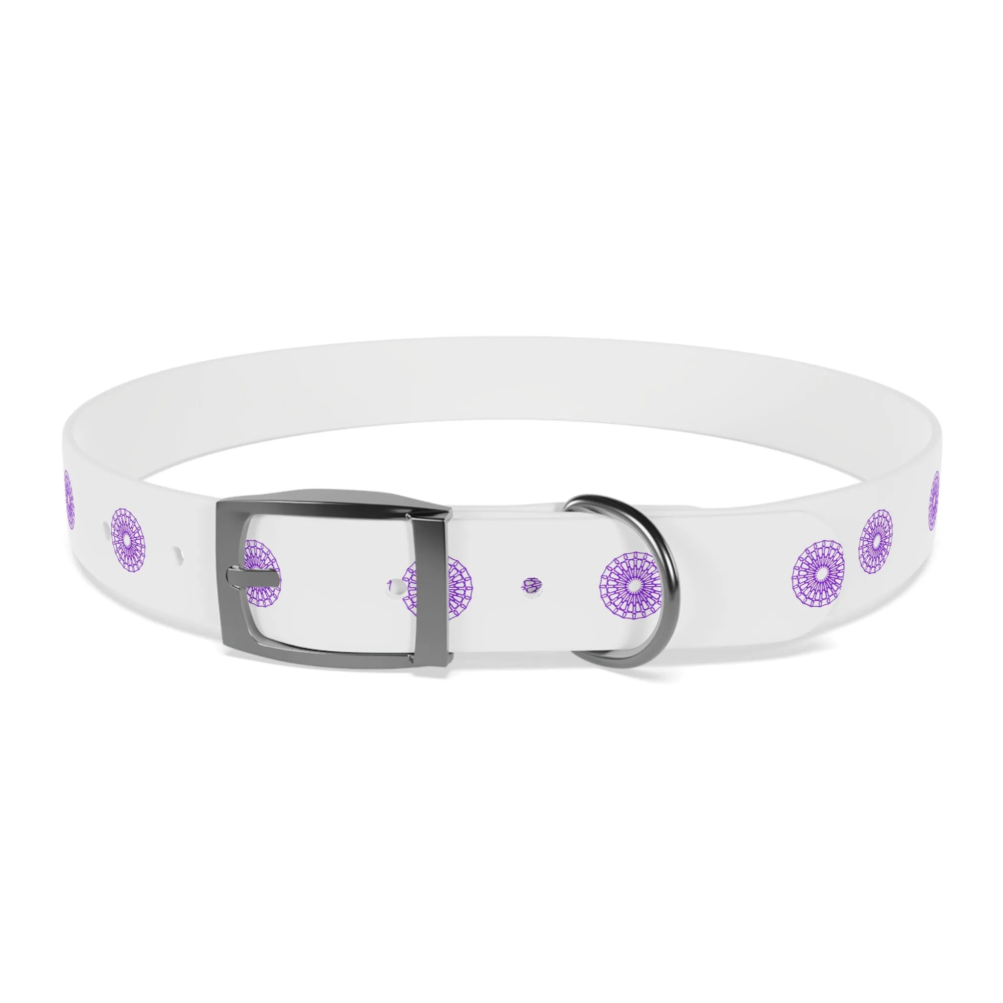 Born Mystics White and Purple Dog Collar