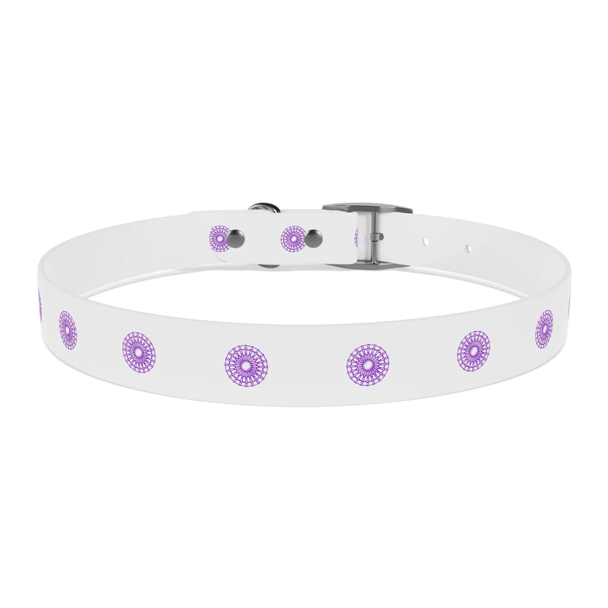 Born Mystics White and Purple Dog Collar