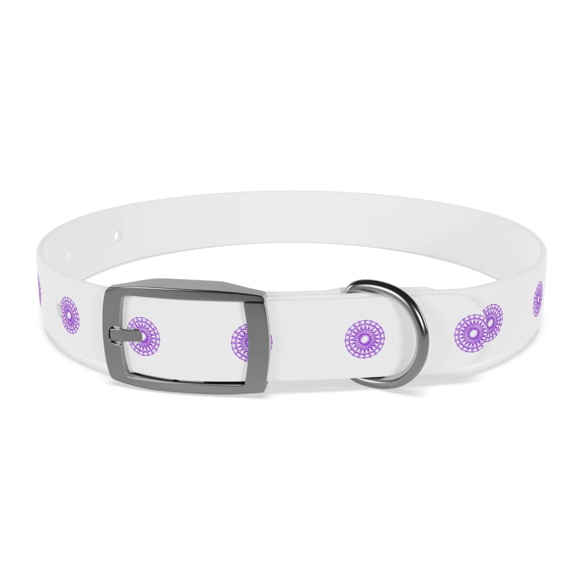 Born Mystics White and Purple Dog Collar