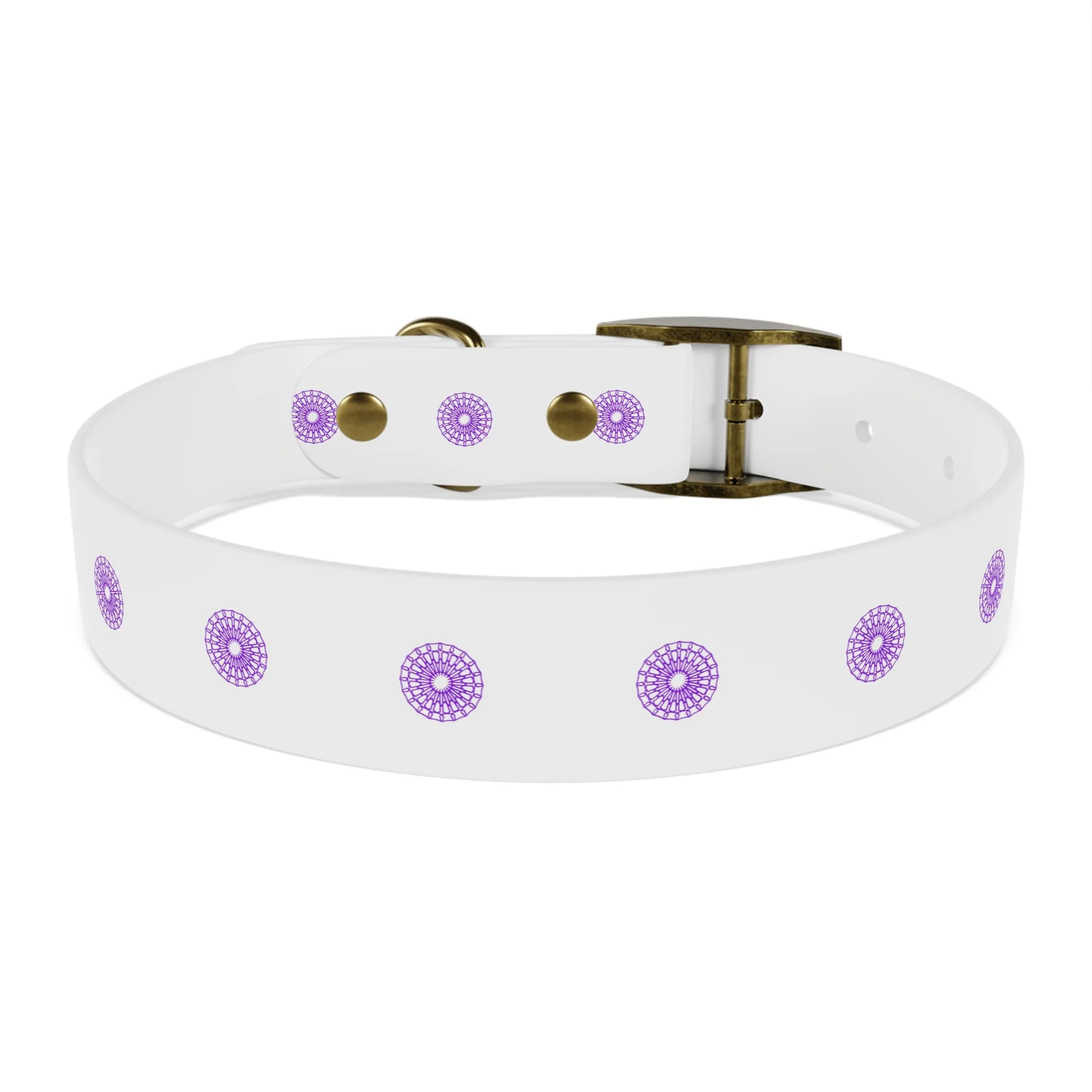 Born Mystics White and Purple Dog Collar