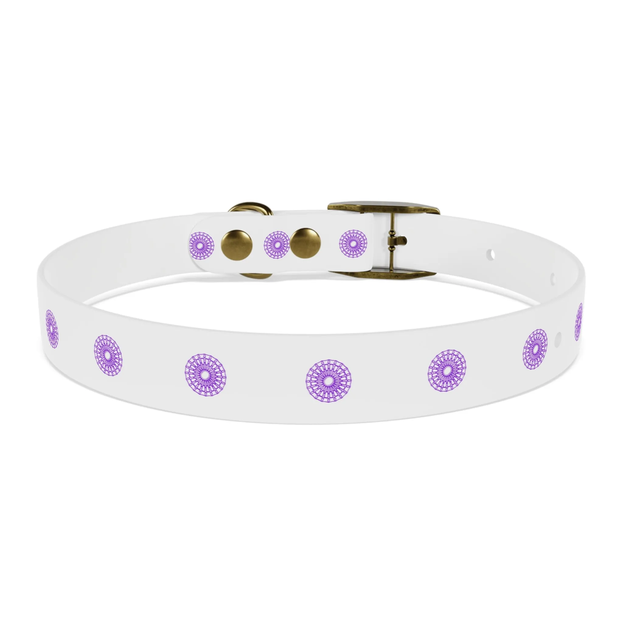 Born Mystics White and Purple Dog Collar