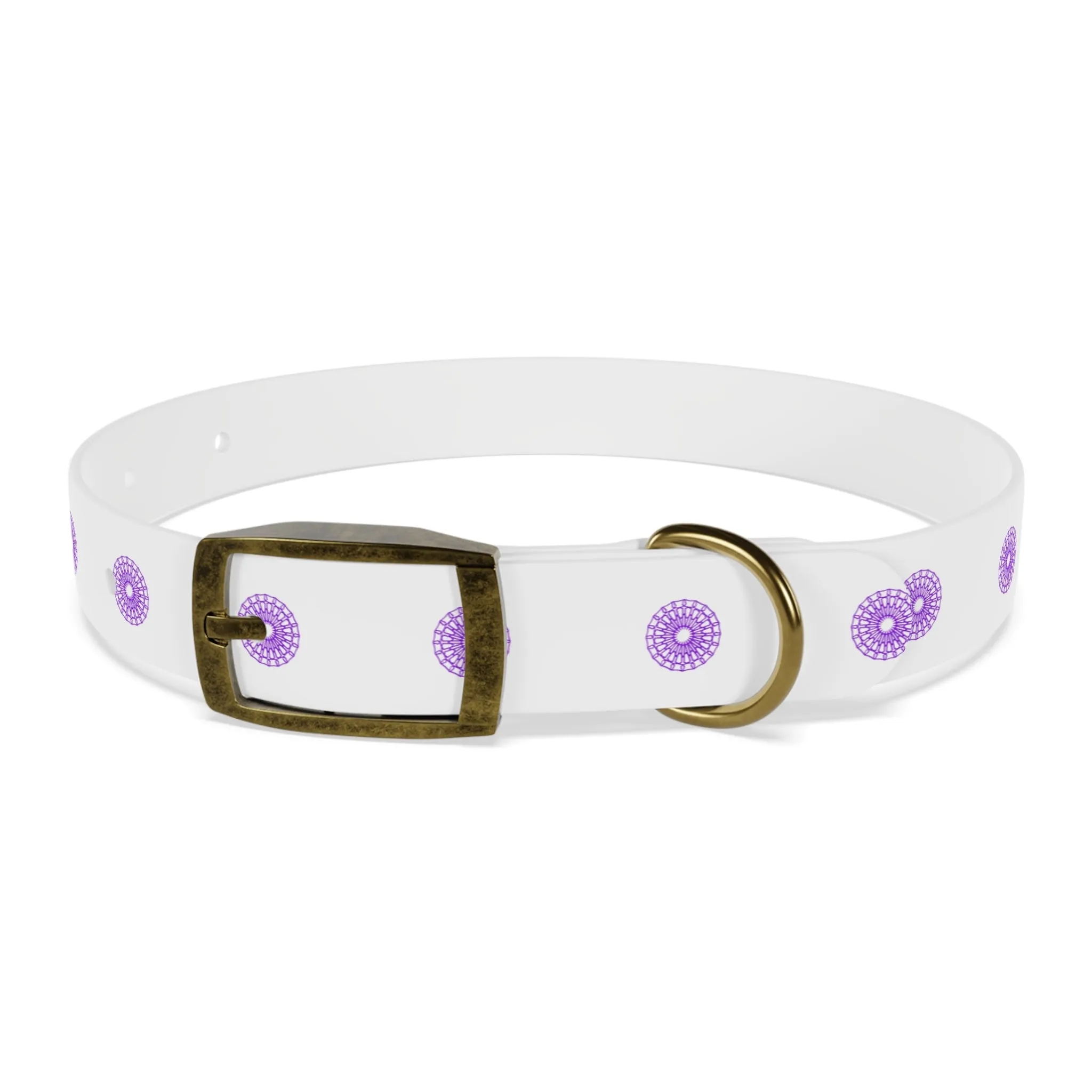 Born Mystics White and Purple Dog Collar