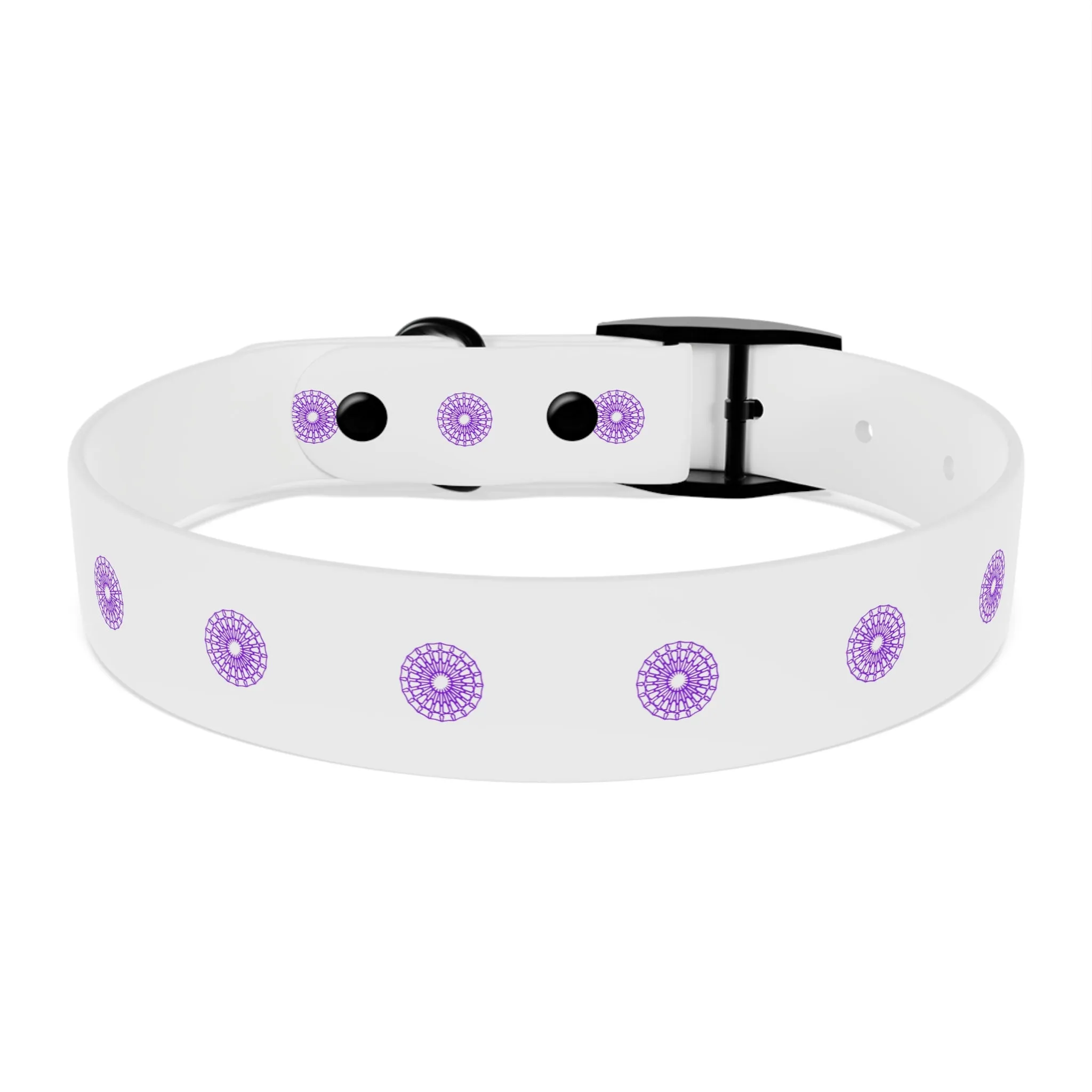 Born Mystics White and Purple Dog Collar