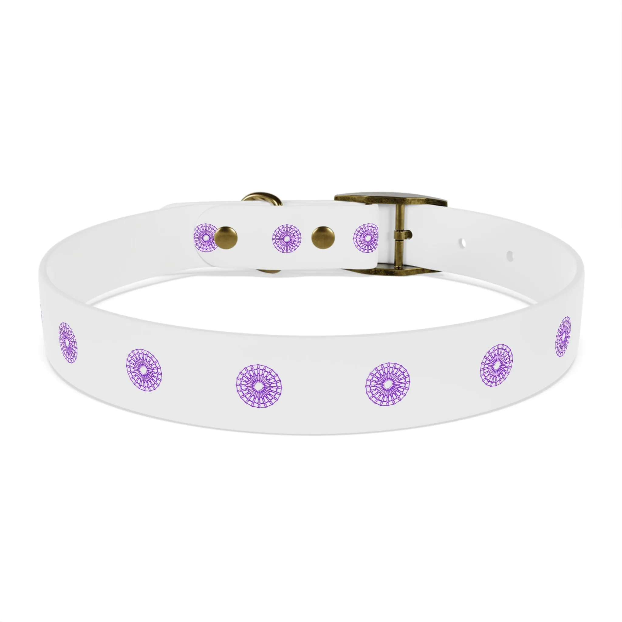 Born Mystics White and Purple Dog Collar