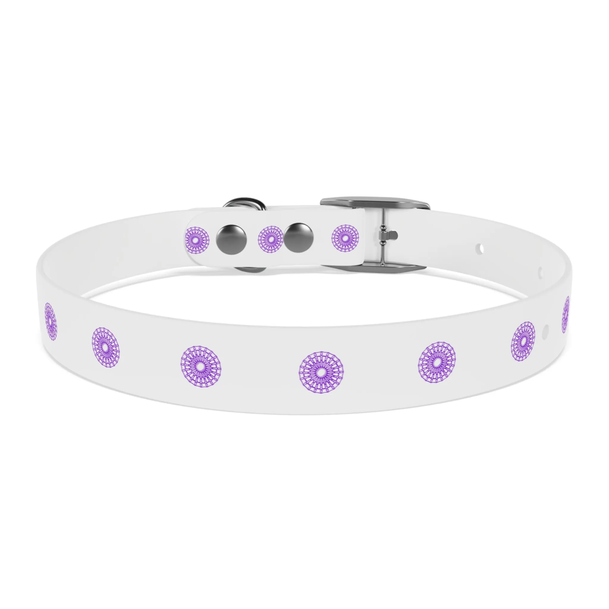 Born Mystics White and Purple Dog Collar
