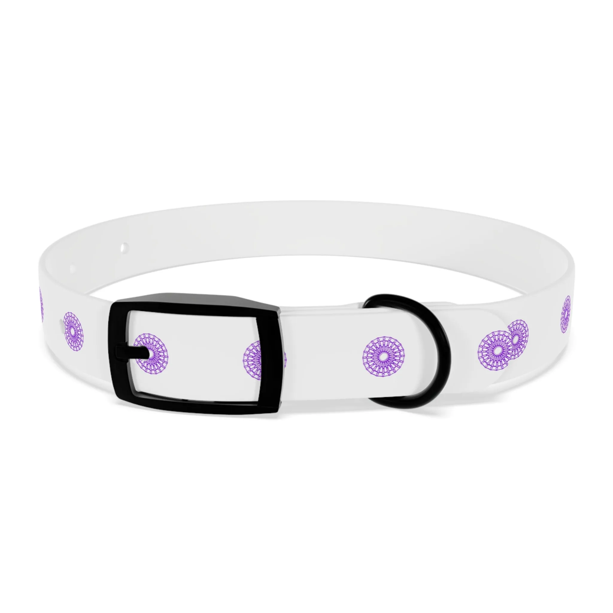 Born Mystics White and Purple Dog Collar