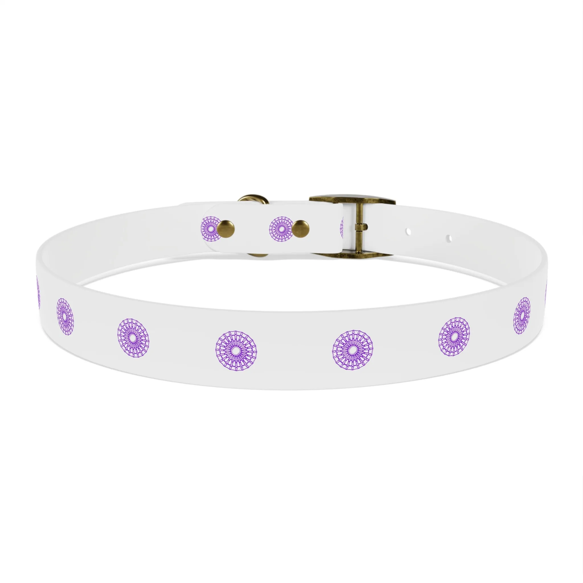Born Mystics White and Purple Dog Collar