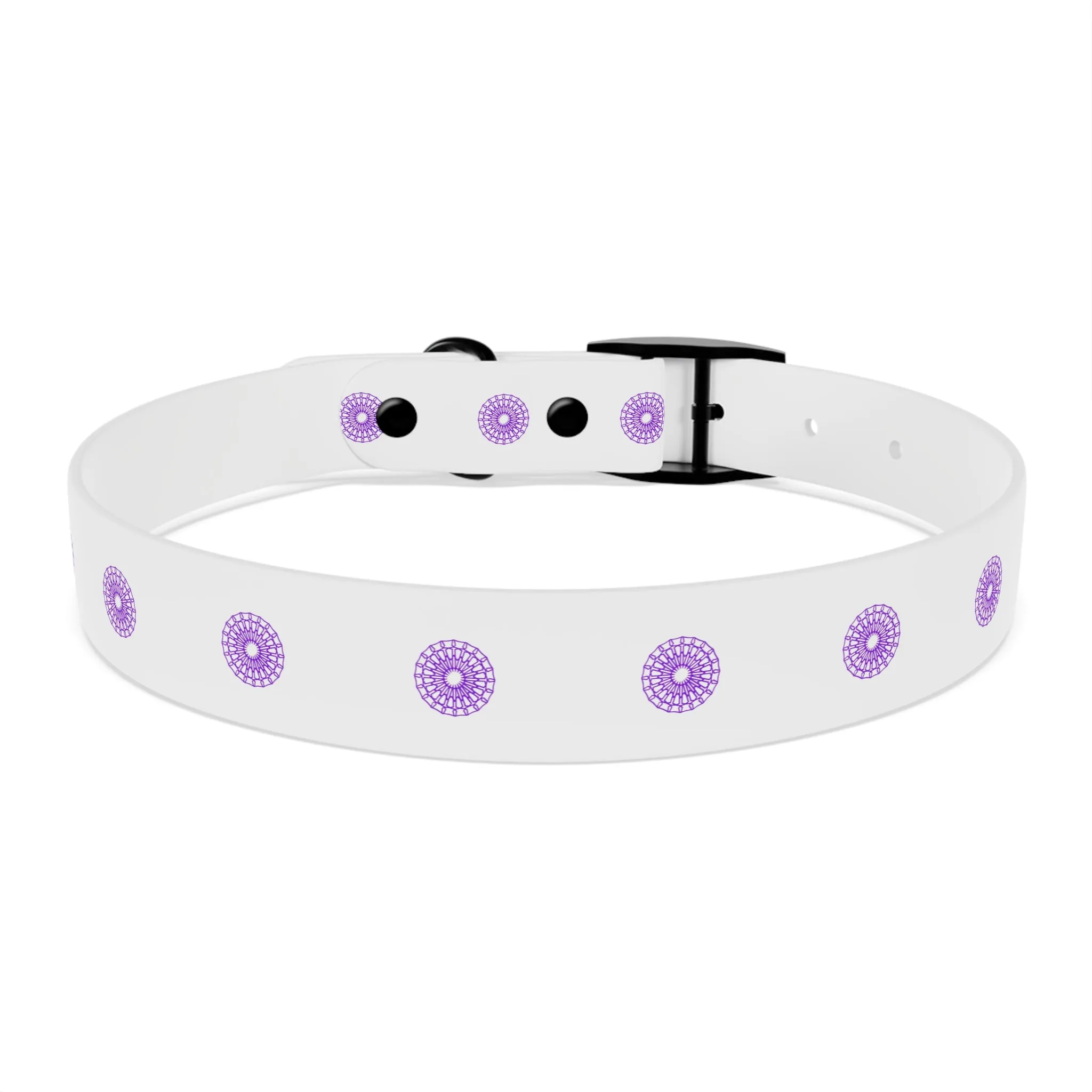 Born Mystics White and Purple Dog Collar