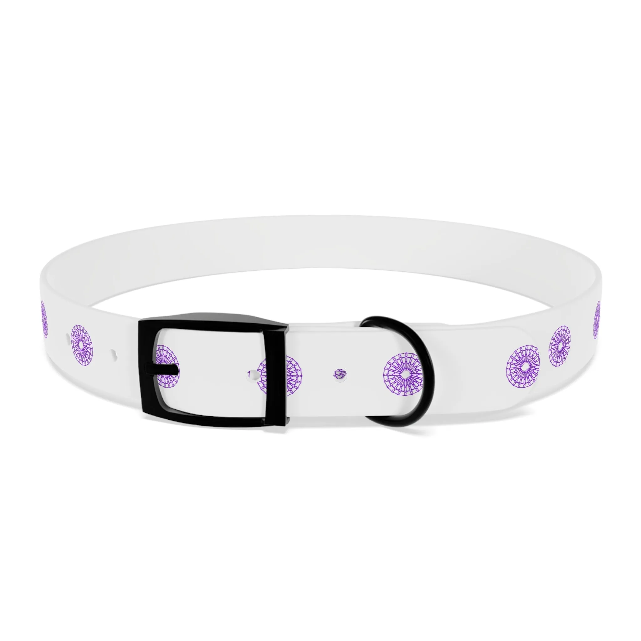 Born Mystics White and Purple Dog Collar