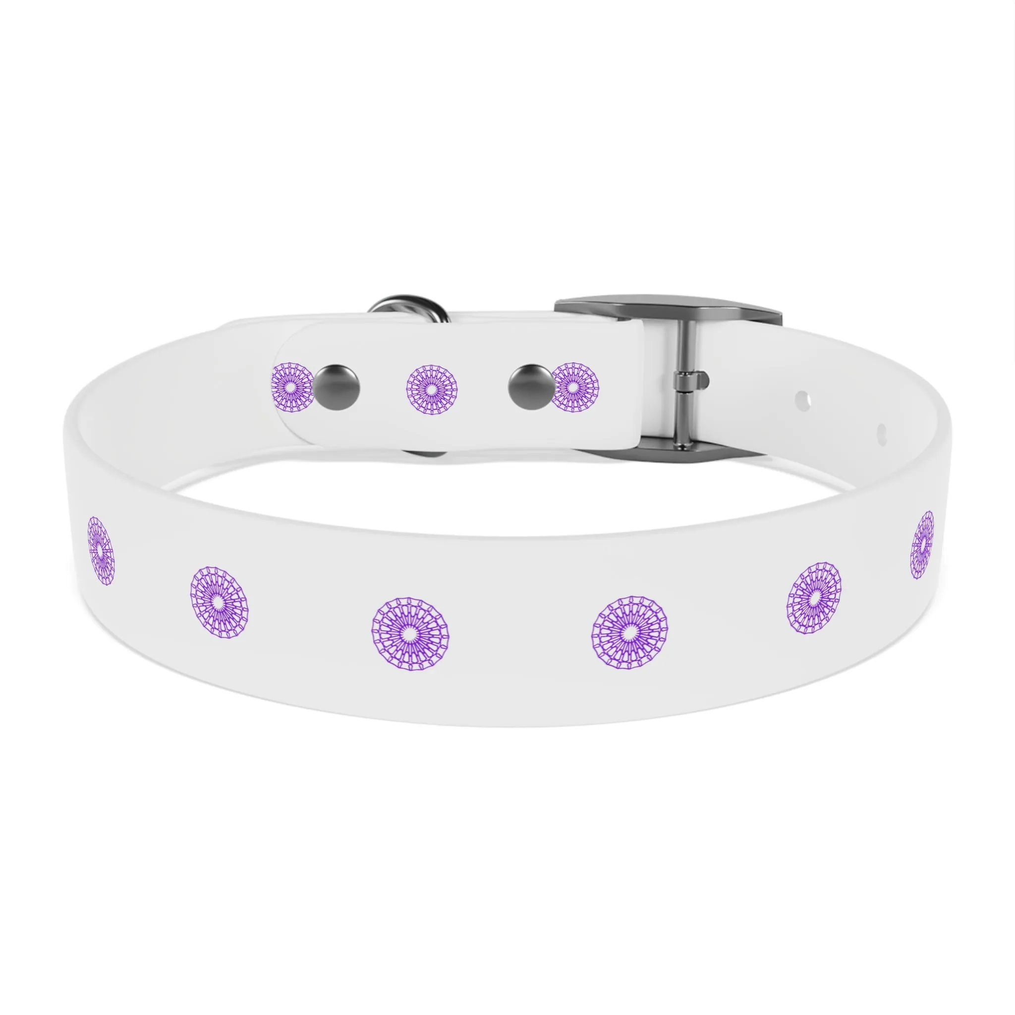 Born Mystics White and Purple Dog Collar