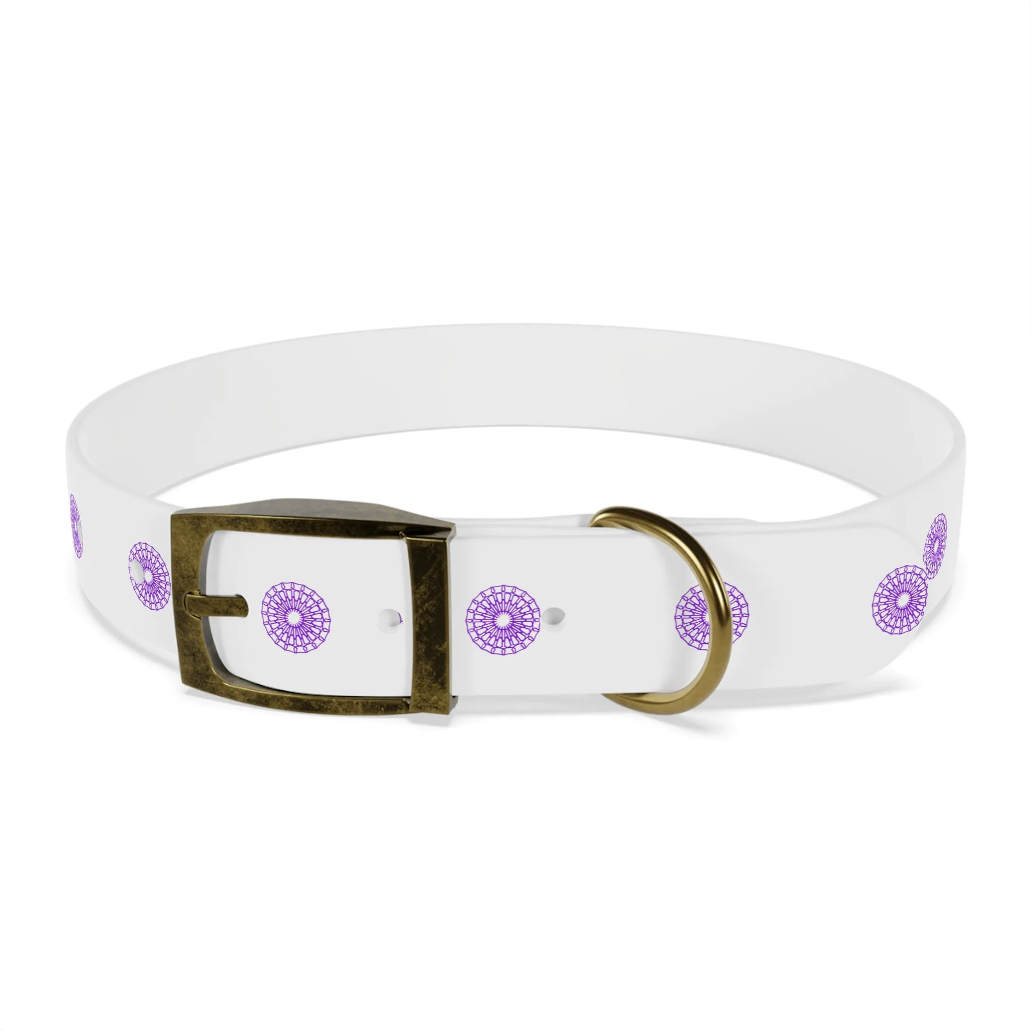 Born Mystics White and Purple Dog Collar
