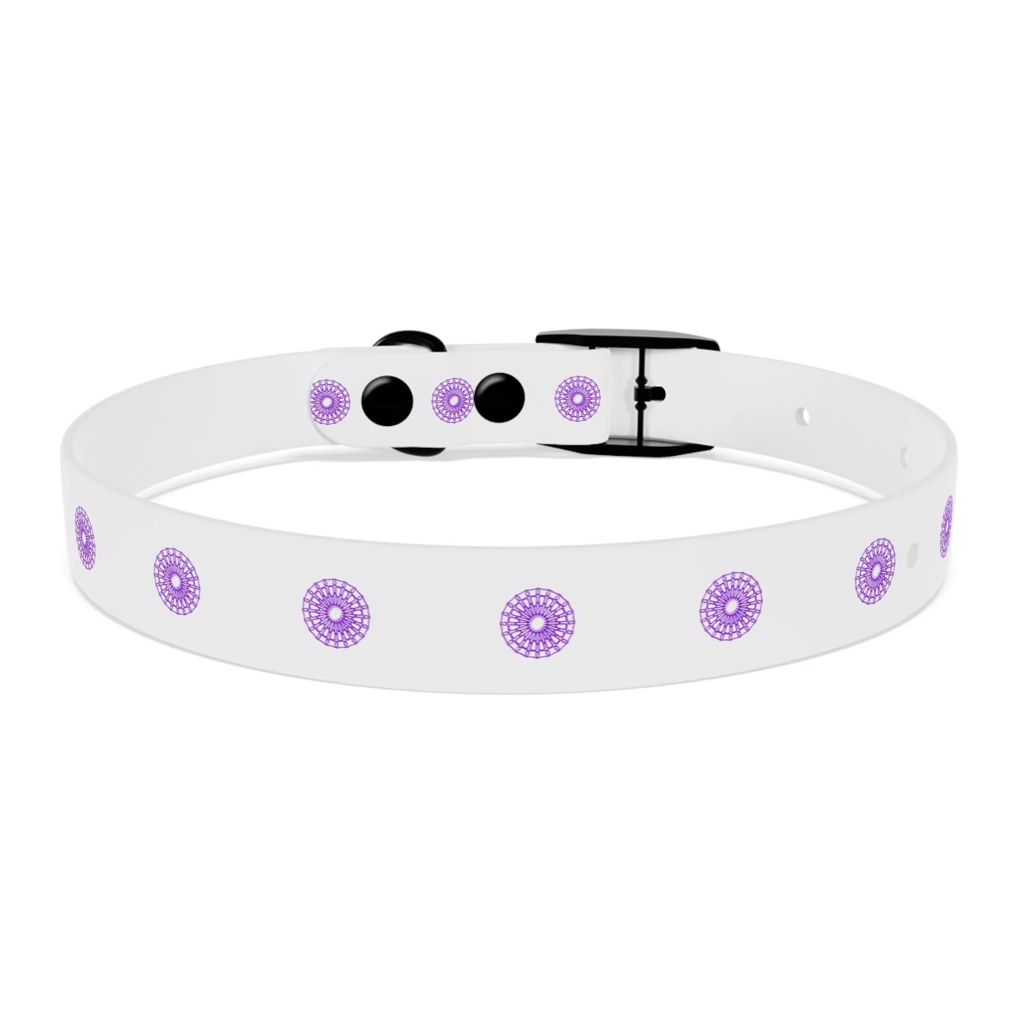 Born Mystics White and Purple Dog Collar