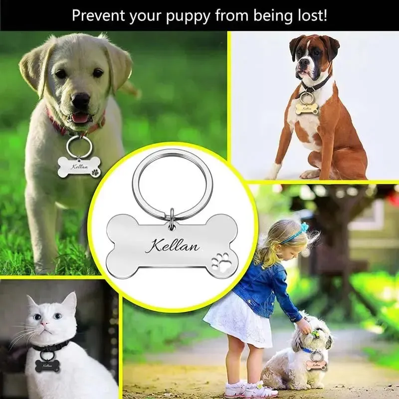 Custom Bone Pet ID Tag