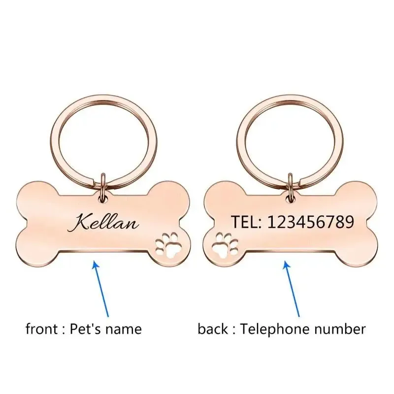 Custom Bone Pet ID Tag