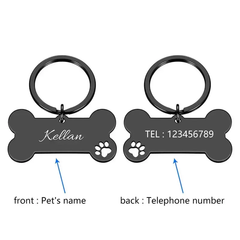 Custom Bone Pet ID Tag