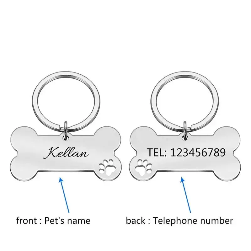 Custom Bone Pet ID Tag