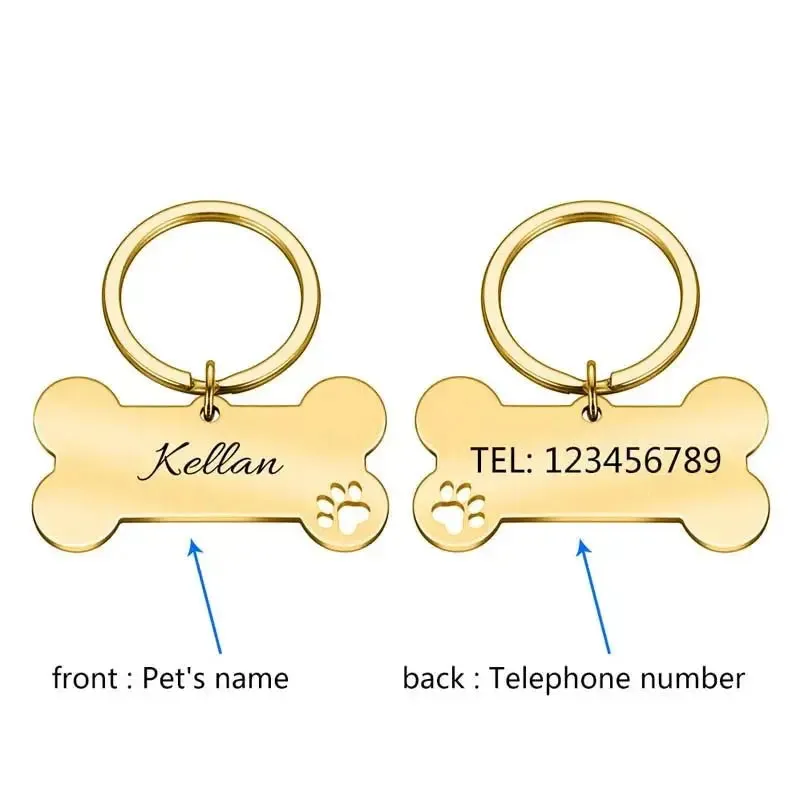 Custom Bone Pet ID Tag