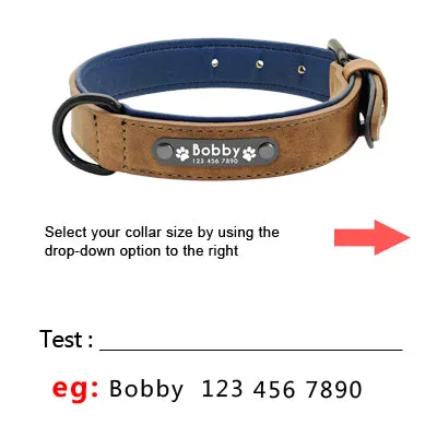 Custom Dog Collars Leather Personalized