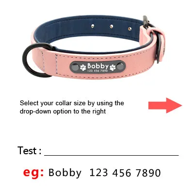 Custom Dog Collars Leather Personalized