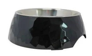 Facet Round Cat Dog Bowl - Black S/L
