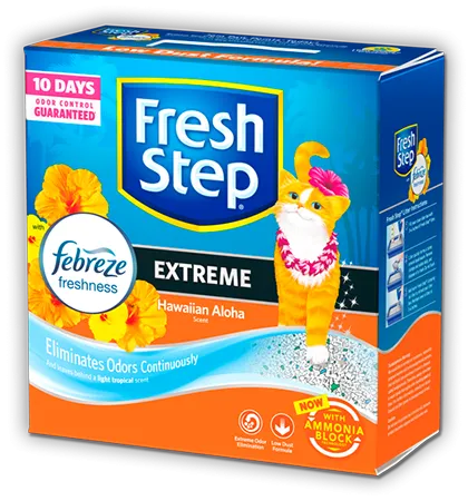 Fresh Step Hawaiian Aloha Scented With The Power Of Febreze Cat Litter