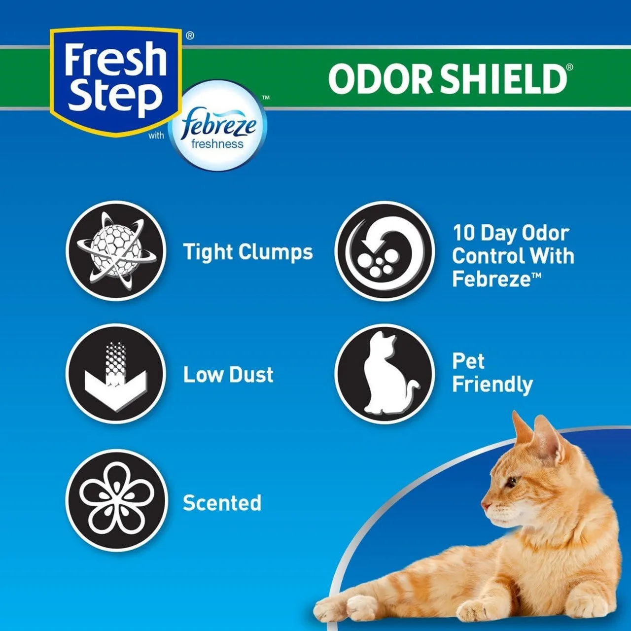 Fresh Step Odor Shield Clumping Cat Litter - 25 lbs.