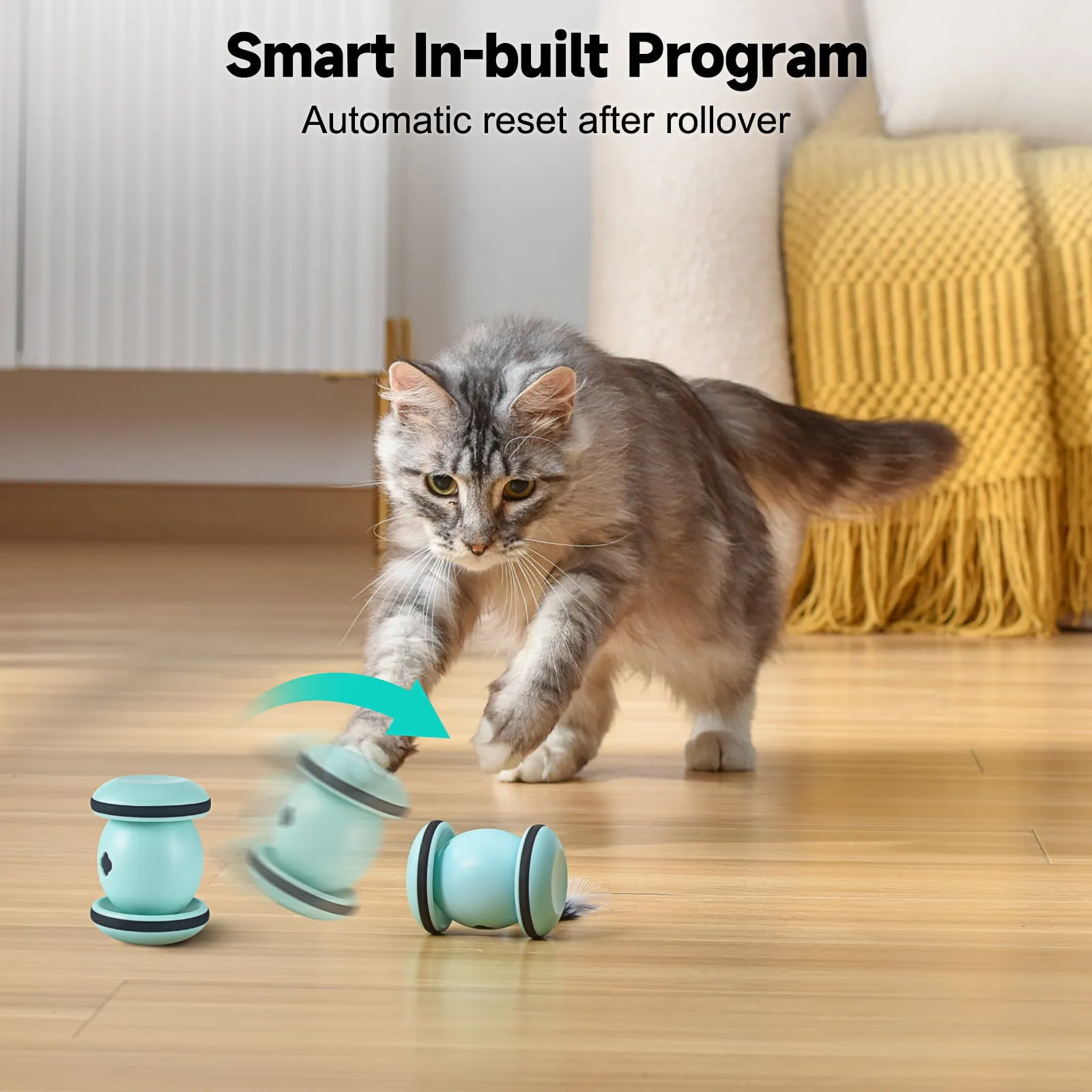Interactive Cat Toys for Indoor Cat with LED Lights