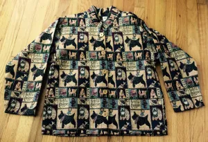 Ladies Tapestry Scottish Terrier Scottie Dog Jacket Coat