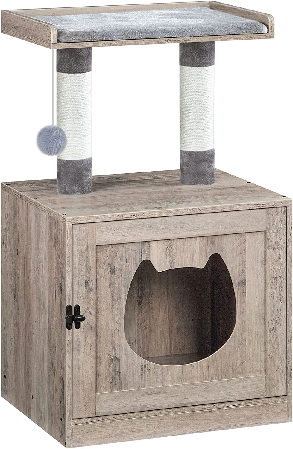 Litter Box Enclosure with Cat Tree Tower