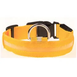 Nylon LED Dog Collar Light Night Safety LED Flashing Glow Pet Supplies Pet Cat Collars Dog Accessories For Small Dogs Collar LED
