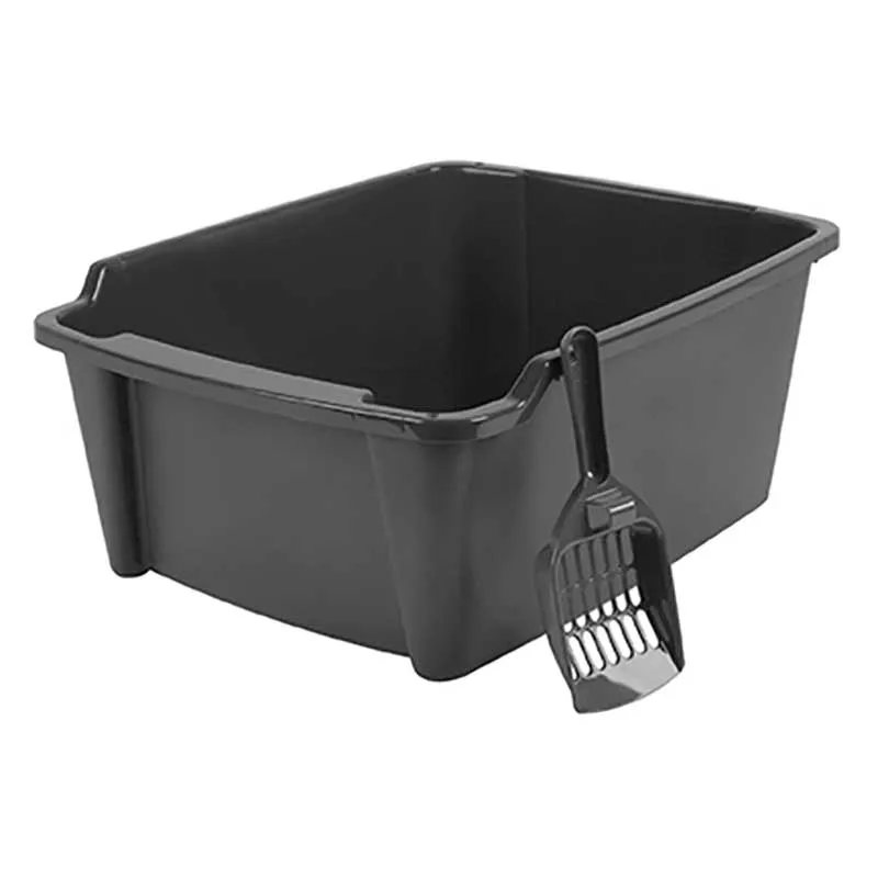 Open-Top Cat Litter Pan - High Sided