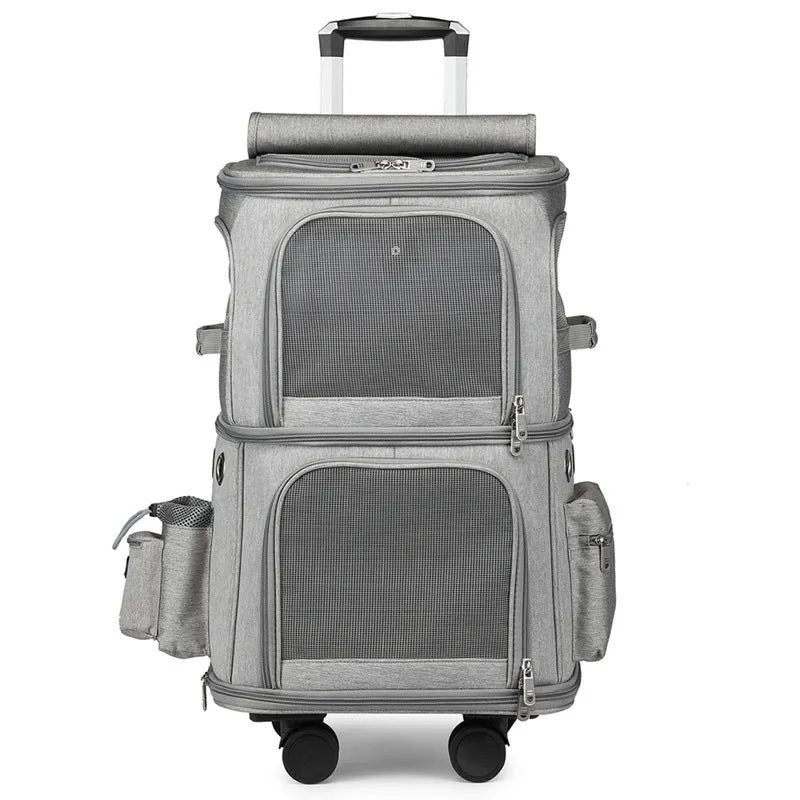 PawVoyage - Double-Layer Pet Trolley for Cats by The Nevermore