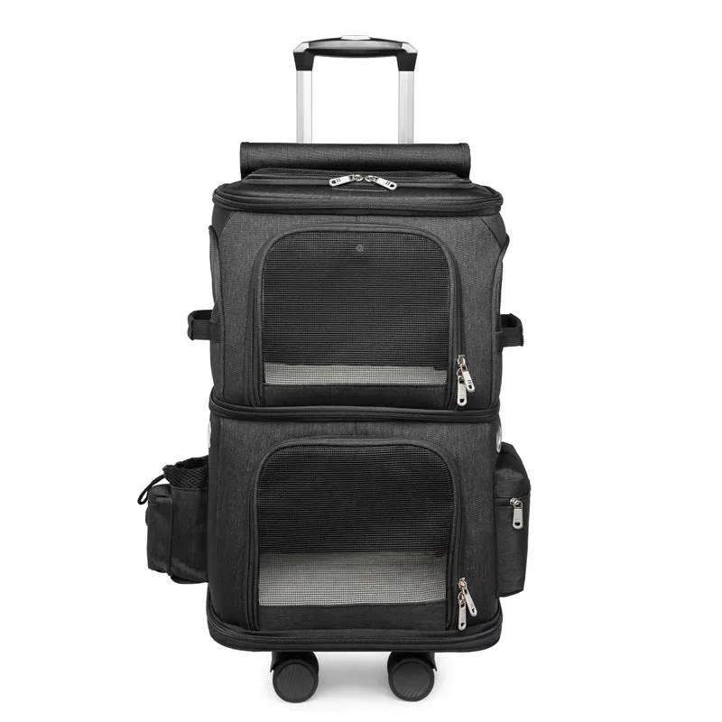 PawVoyage - Double-Layer Pet Trolley for Cats by The Nevermore