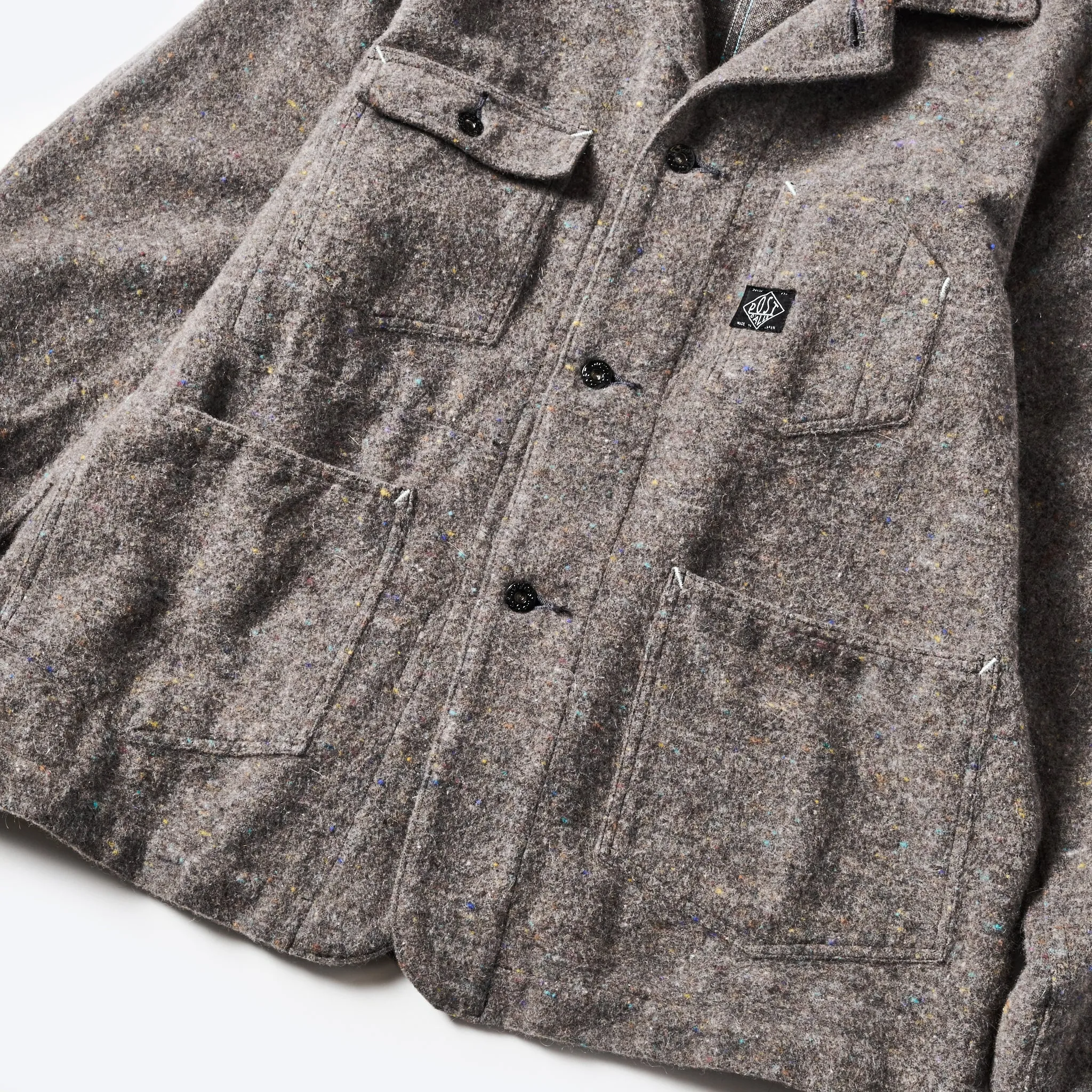 Post O'Alls Polarfleece Jacket Trashed Wool - Base