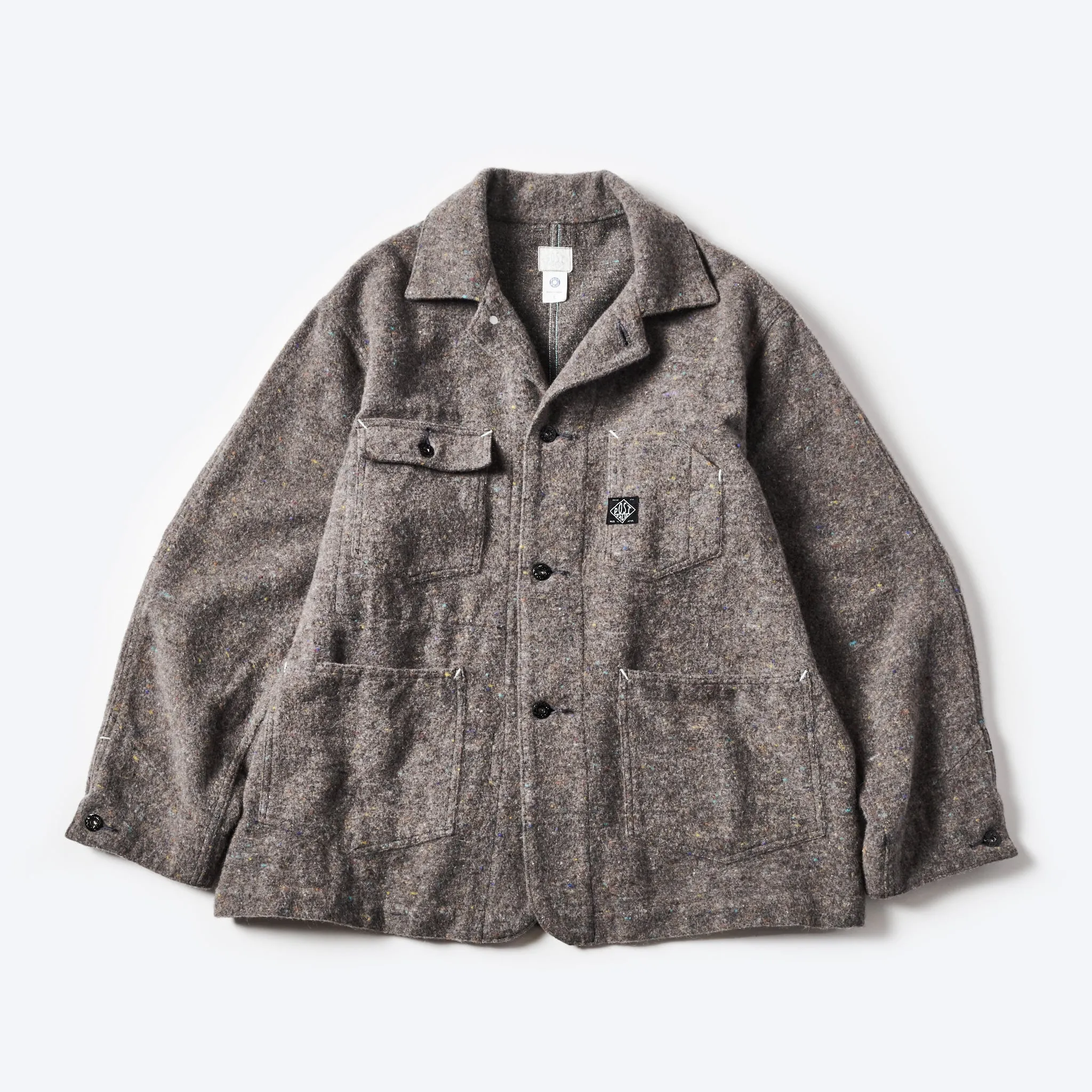 Post O'Alls Polarfleece Jacket Trashed Wool - Base