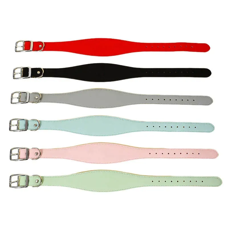 Premium Leather Dog Collar for Sighthounds and Dachshunds