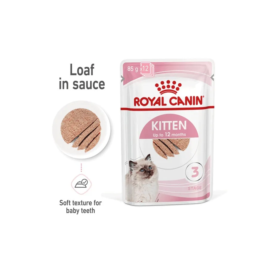 Royal Canin Kitten Loaf Wet Cat Food 12 X 85g