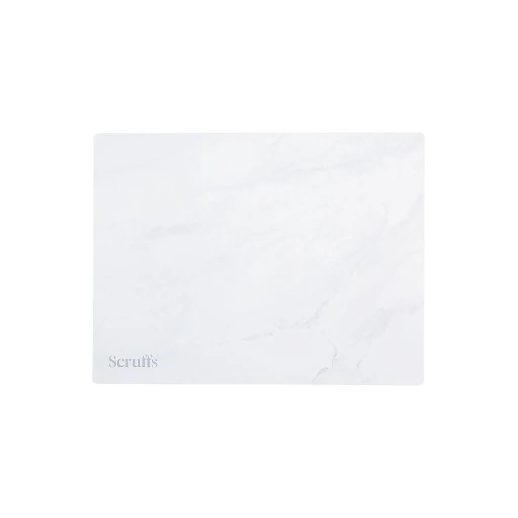 Scruffs 40 x 30cm Pet Placemat - White Marble Print