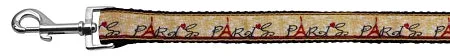 With Love From Paris Nylon Dog Leash 5-8 Inch Wide 6ft Long